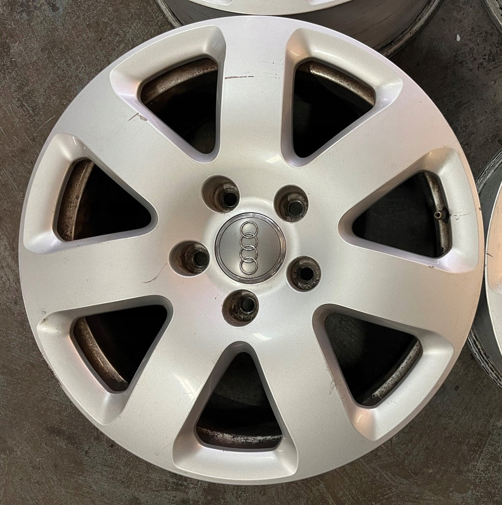 4x Alufelge 18 Zoll 8.0" 5x130 56ET Glanz Silber 4L0601025A Audi Rim Wheel FEL8190687410zs