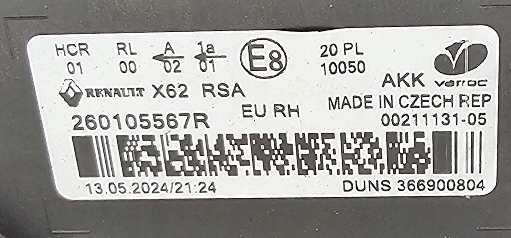 Frontscheinwerfer Renault Master III 260105567R Rechts Scheinwerfer Headlight SCH8334507613bk