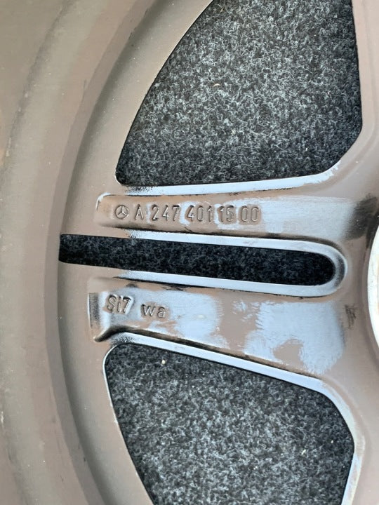 1x Alufelge 19 Zoll 7.5" 5x112 53ET Glanz Schwarz A2474011500 Mercedes-Benz W247 FEL5404568948wf