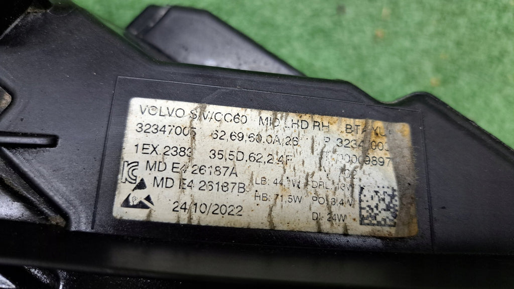 Frontscheinwerfer Volvo S60 V60 32347005 Full LED Rechts Scheinwerfer Headlight SCH5227109802ja