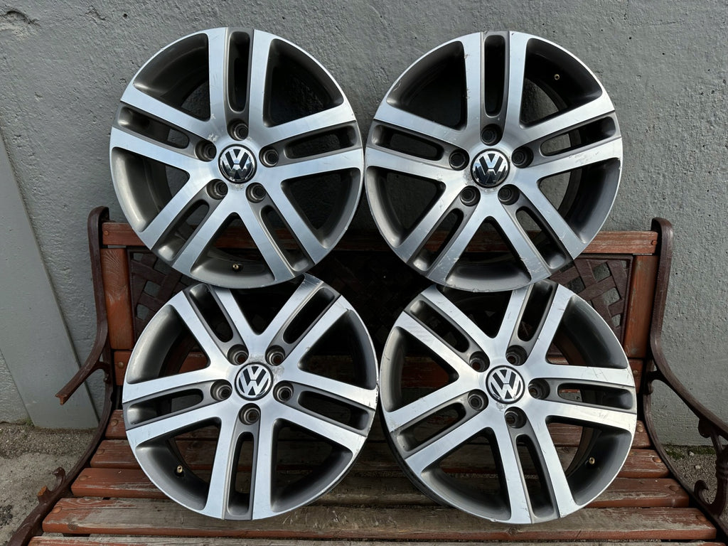 4x Alufelge 16 Zoll 6.5" 5x112 50ET Glanz Graphit 1K0601025BM Mg Golf V I FEL5040788584eg