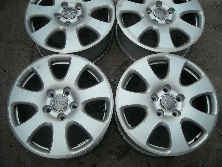 4x Alufelge 18 Zoll 7.5" 5x130 53ET Glanz Silber Audi Rim Wheel