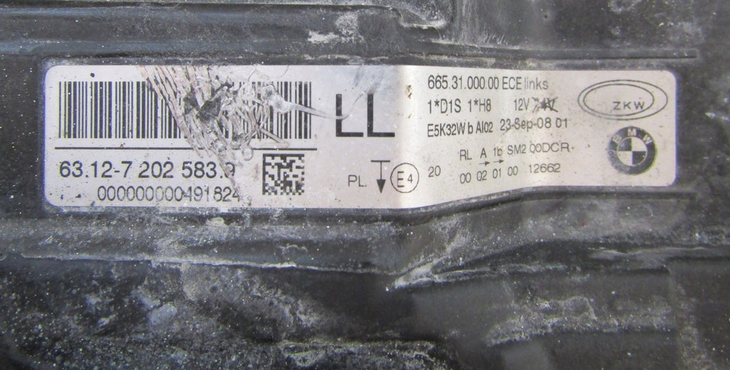 Frontscheinwerfer BMW E90 7202583 Xenon Links Scheinwerfer Headlight SCH1576234103mm