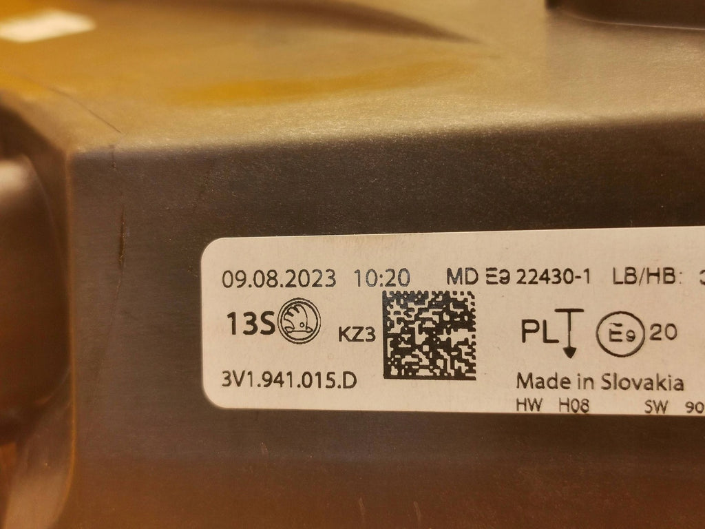 Frontscheinwerfer Skoda Superb III 3V1941016D LED Ein Satz Headlight