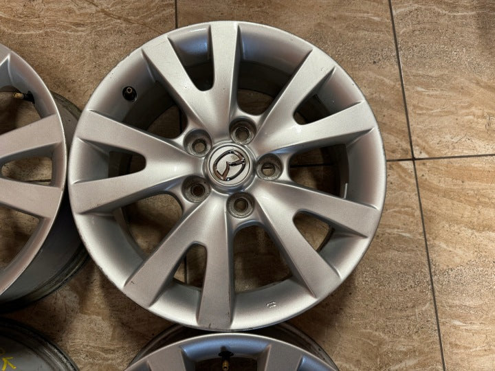 4x Alufelge 16 Zoll 6.5" 5x114.3 52 5ET Glanz Silber 8K996 Mazda I Rim Wheel FEL8689776965lg