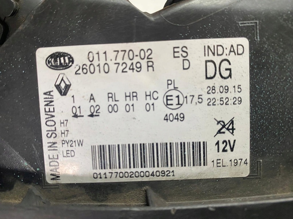 Frontscheinwerfer Renault Kadjar 260107249R LED Rechts Scheinwerfer Headlight SCH4184605662sj