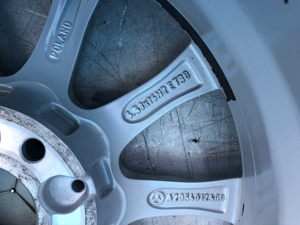 4x Alufelge 16 Zoll 6.5" 5x112 38ET Glanz Silber A2054012400 Mercedes-Benz W205 FEL3745486421nn