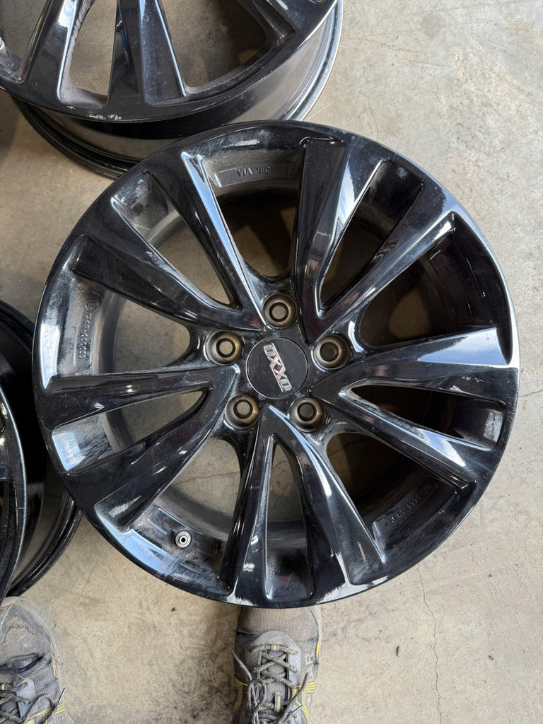 4x Alufelge 17 Zoll 7.0" 5x114.3 50ET Glanz Schwarz KBA49962 Rim Wheel FEL8865008779pu