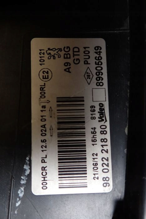 Frontscheinwerfer Peugeot 208 9802221880 Links Scheinwerfer Headlight SCH5920281049ju