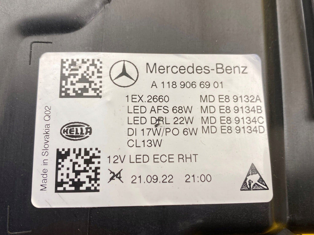 Frontscheinwerfer Mercedes-Benz Cla A1189066901 LED Links Scheinwerfer Headlight SCH7967839355or