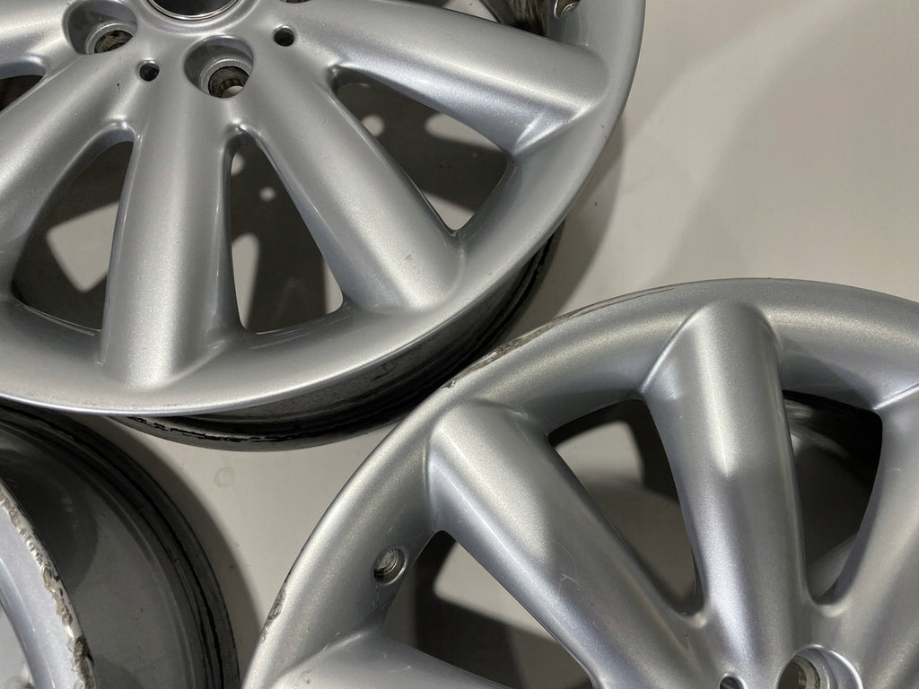 4x Alufelge 17 Zoll 7.0" 5x112 54ET Glanz Silber 6855108 Mini F57 F56 F55