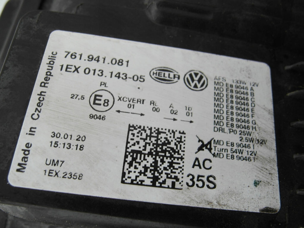 Frontscheinwerfer VW Touareg 761941081 Ein Stück (Rechts oder Links) Headlight