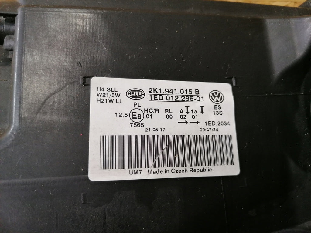 Frontscheinwerfer VW Caddy 2K1941015B Ein Stück (Rechts oder Links) Headlight SCH4403104773qy