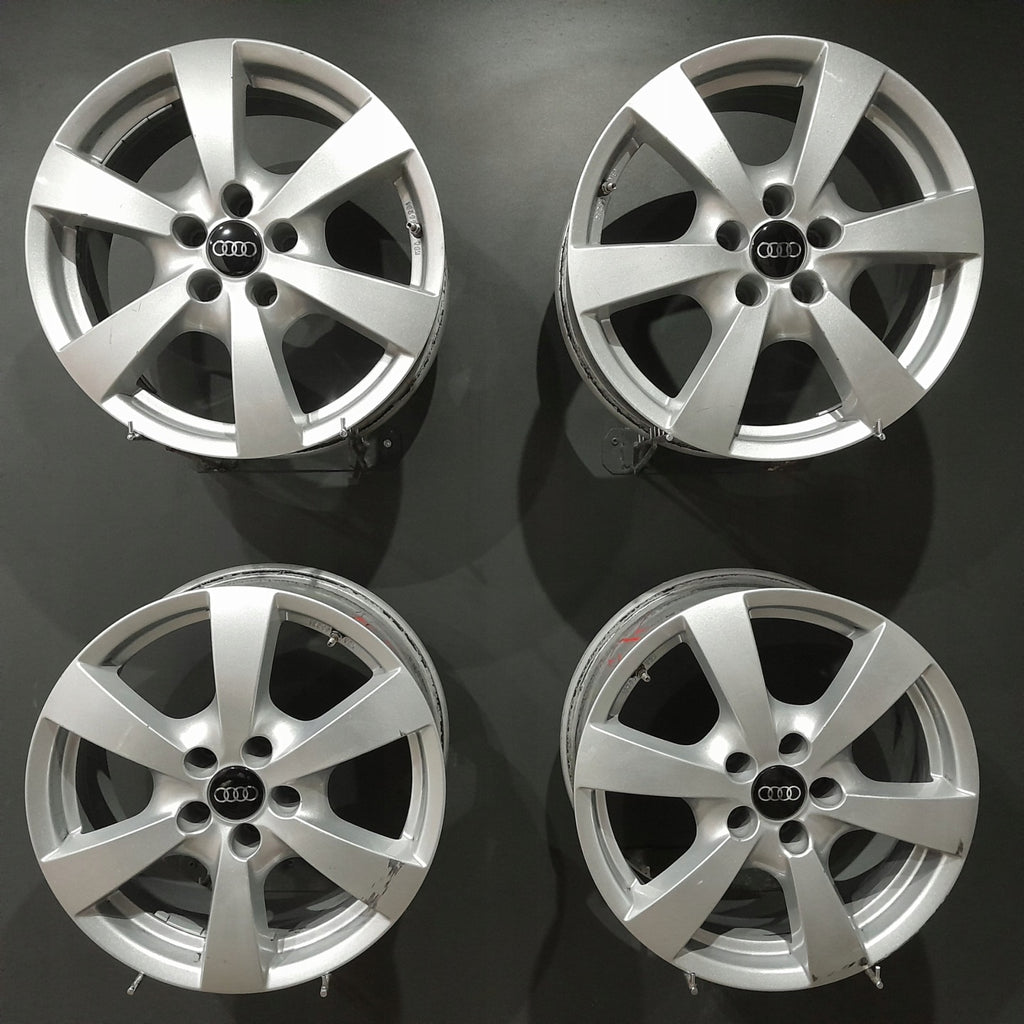 4x Alufelge 17 Zoll 7.5" 5x112 37ET Silber Audi B8 Rim Wheel FEL1556232548gu