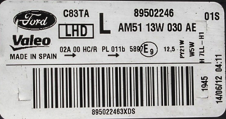 Frontscheinwerfer Ford Grand C-Max AM51-13W030-AE AM51-13W030-51-13W030-AE Links SCH4980040556db