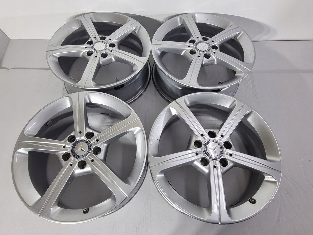 4x Alufelge 17 Zoll 6.5" 5x112 44ET Glanz Silber A1774011200 Mercedes-Benz Cla FEL1381032727wo