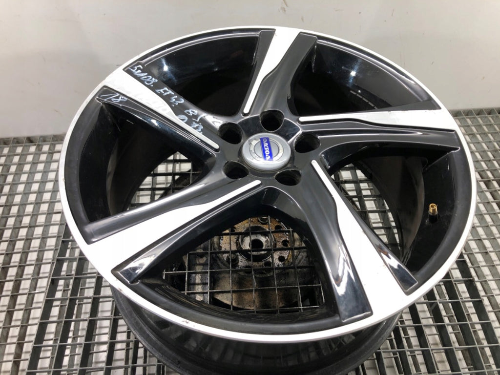 1x Alufelge 18 Zoll 8.0" 4x108 43ET Glanz Schwarz LORK500718 Volvo Rim Wheel