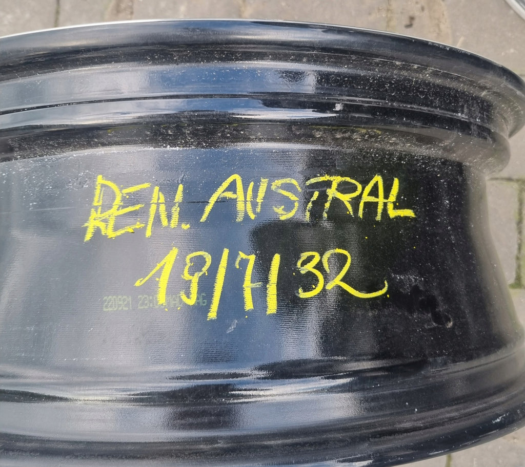 1x Alufelge 19 Zoll 7.0" 5x114.3 32ET Glanz Schwarz 403004862R Renault Rim Wheel FEL5145713693rk