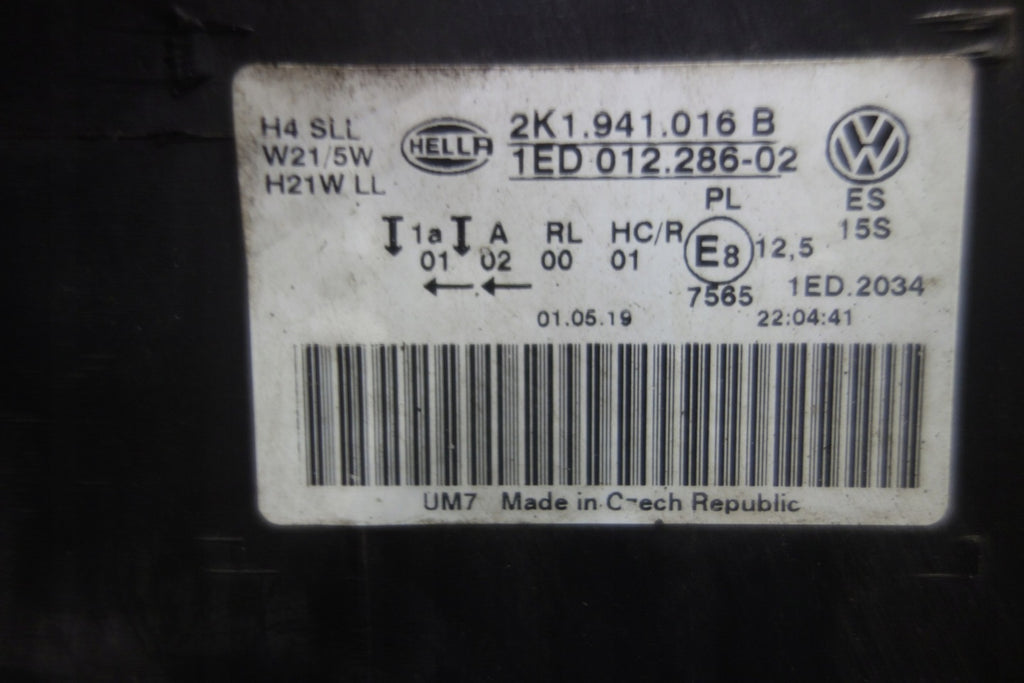 Frontscheinwerfer VW Caddy 2K1941016B 1ED012286 Rechts Scheinwerfer Headlight SCH8629552723at