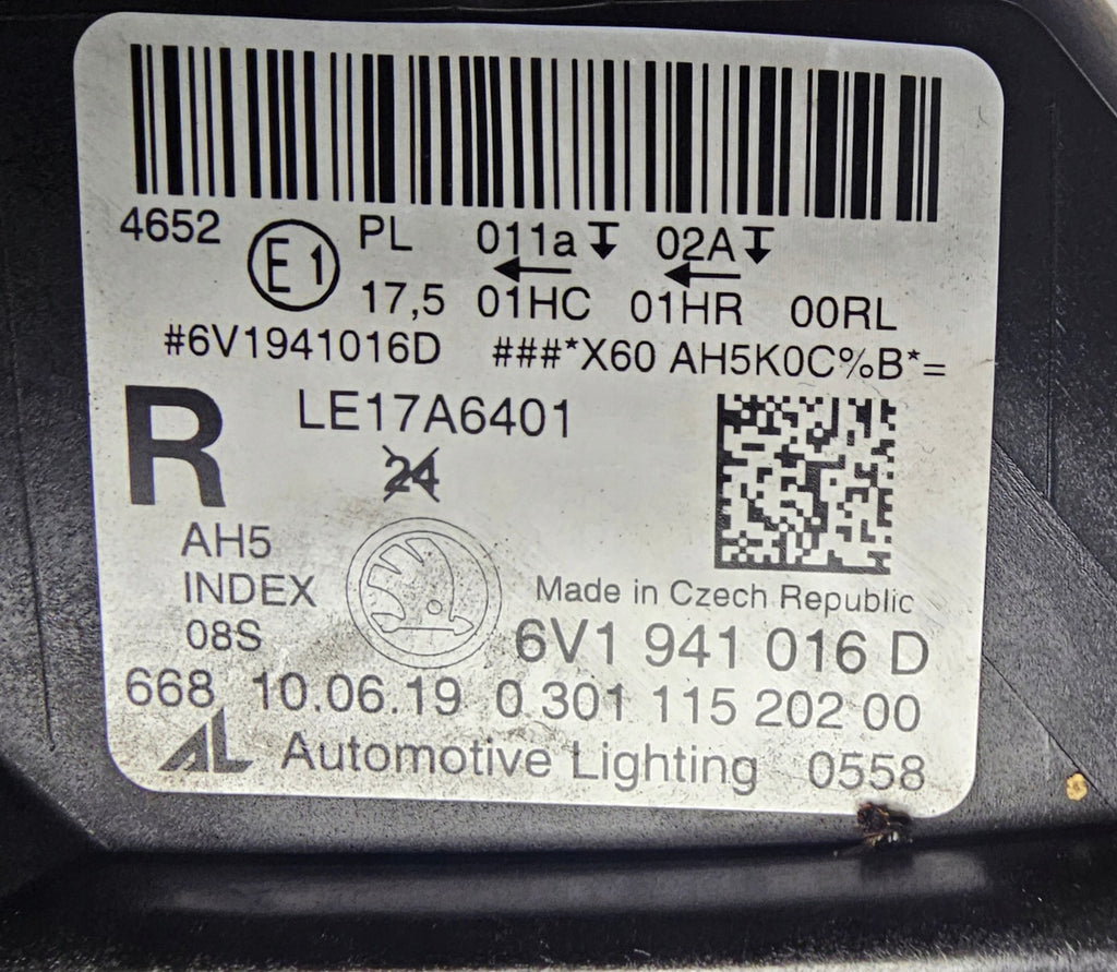 Frontscheinwerfer Skoda Fabia III 6V1941016D LED FALSE Scheinwerfer Headlight SCH9108374028up