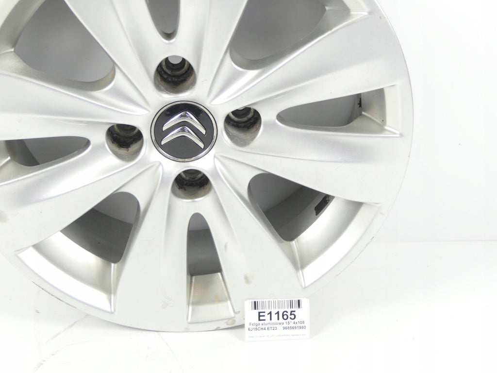1x Alufelge 15 Zoll 6.0" 4x108 23ET 9685691980 Citroën C3 Ii Rim Wheel FEL3824254662hx
