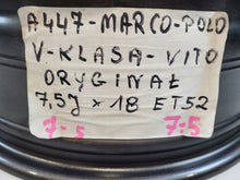 Load image into Gallery viewer, 1x Alufelge 18 Zoll 7.5" 5x112 52ET A4474014400 Mercedes-Benz Vito W447 FEL6356737986qc