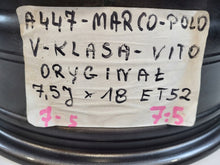 Laden Sie das Bild in den Galerie-Viewer, 1x Alufelge 18 Zoll 7.5" 5x112 52ET A4474014400 Mercedes-Benz Vito W447 FEL6356737986qc
