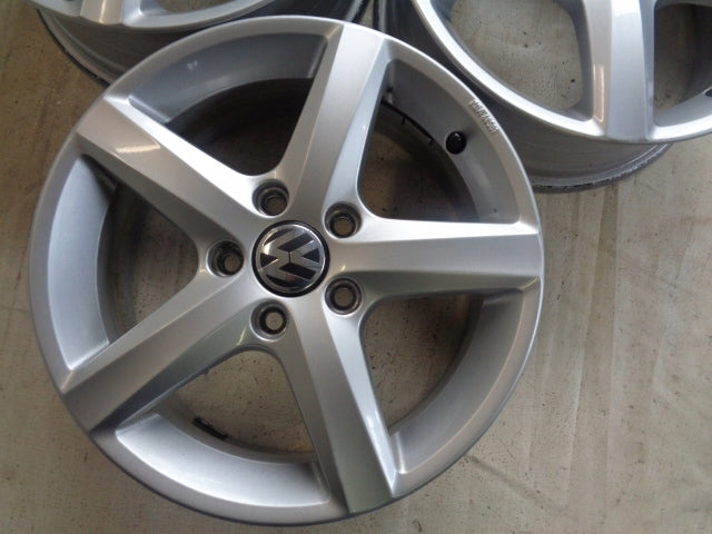 4x Alufelge 16 Zoll 6.0" 5x112 48ET Glanz Silber 5G0071496 Skoda Golf VII Touran FEL2392690232fo