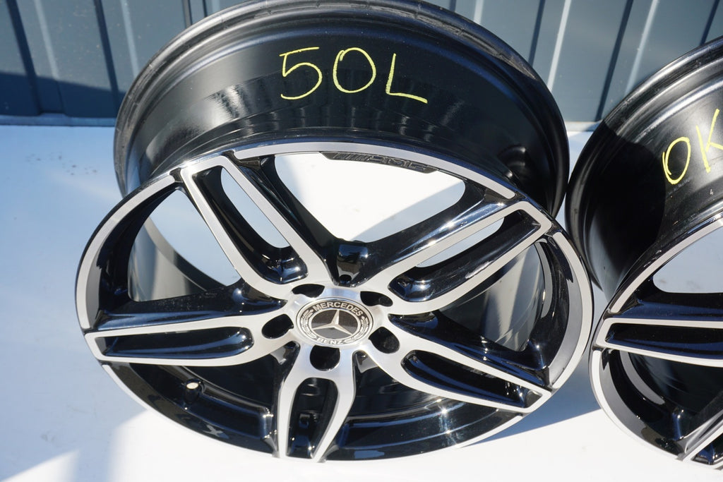 4x Alufelge 18 Zoll 7.5" 5x112 52ET Glanz Schwarz A1764010700 Mercedes-Benz W176