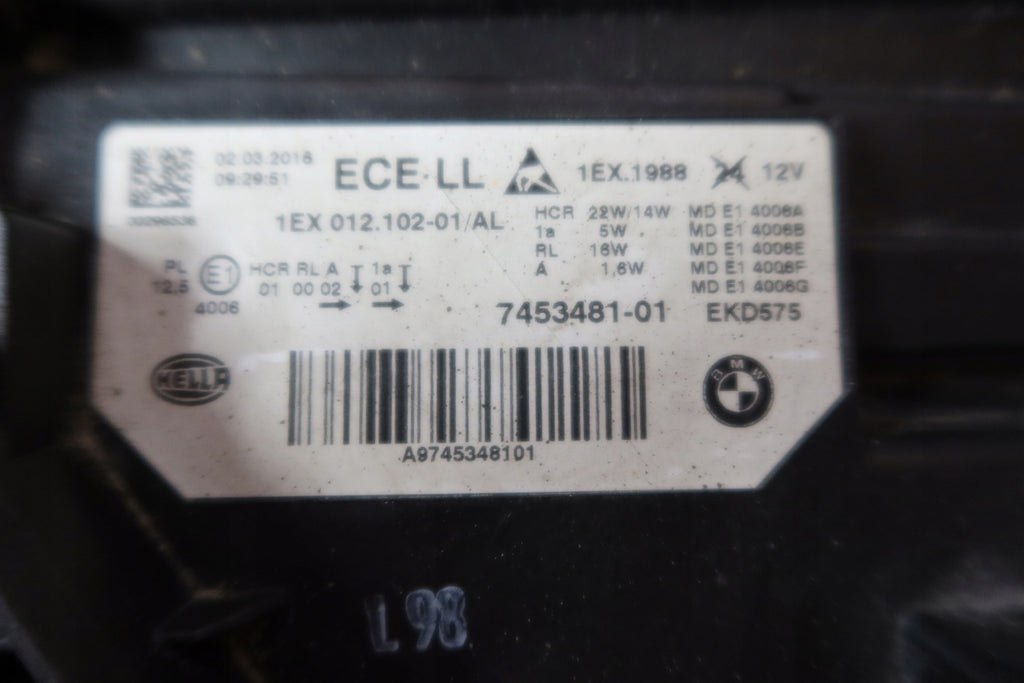 Frontscheinwerfer BMW 3 F30 F31 7453481 LED Links Scheinwerfer Headlight SCH2036491354ia