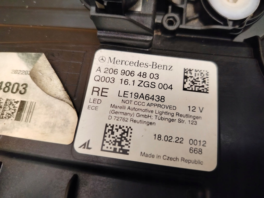 Frontscheinwerfer Mercedes-Benz W206 A2069064803 Rechts Scheinwerfer Headlight SCH6793140126vn