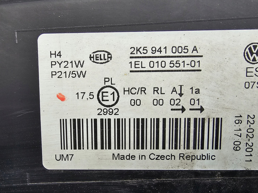 Frontscheinwerfer VW Caddy 2K5941005A Links Scheinwerfer Headlight SCH7698484279pg
