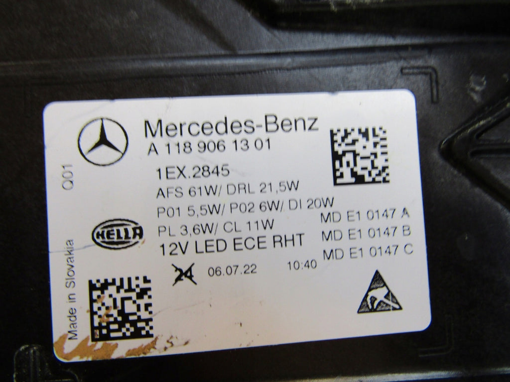 Frontscheinwerfer Mercedes-Benz Cla A1189061301 LED Links Scheinwerfer Headlight SCH5360880150ea
