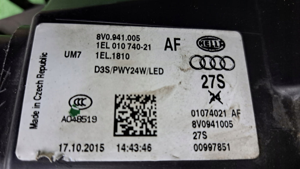 Frontscheinwerfer Audi A3 8V0941005 Xenon Links Scheinwerfer Headlight