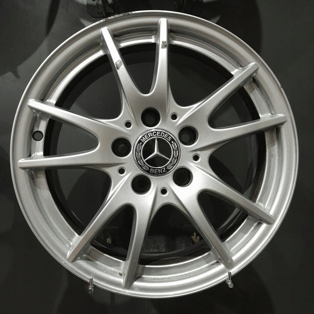 4x Alufelge 16 Zoll 6.5" 5x112 49ET Glanz Silber A2464011302 Mercedes-Benz FEL4716097547ig