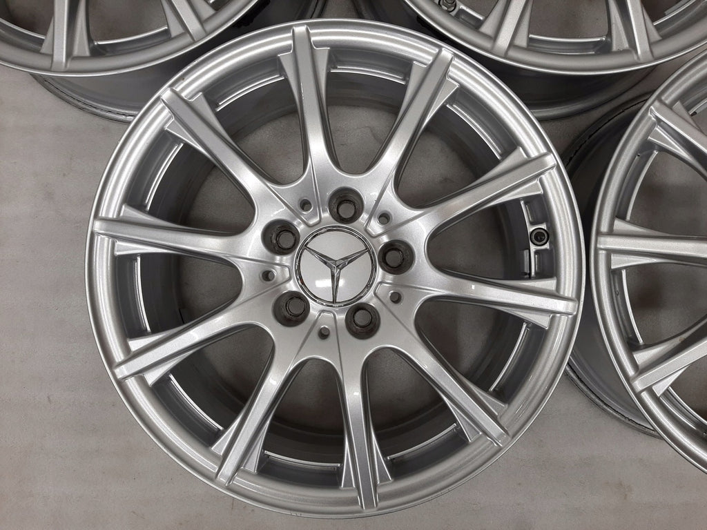 4x Alufelge 16 Zoll 6.5" 5x112 38ET Glanz Silber A2054012400 Mercedes-Benz W205