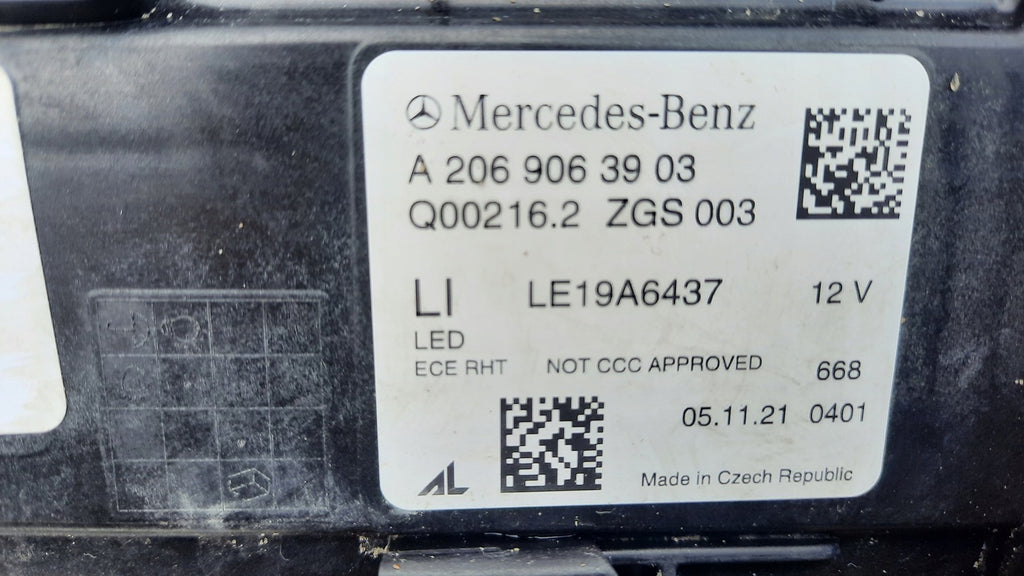 Frontscheinwerfer Mercedes-Benz W206 A2069063903 Links Scheinwerfer Headlight SCH6481588086mr