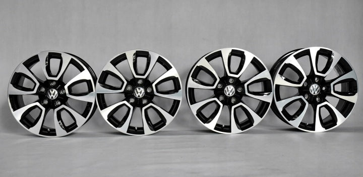 4x Alufelge 17 Zoll 8.0" 5x120 49ET Glanz Schwarz 2H6601025A VW Amarok Rim Wheel FEL3946855473wd