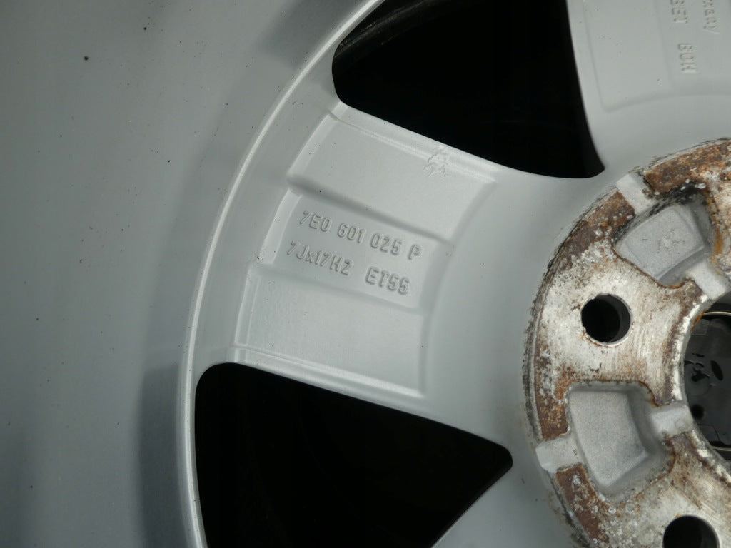 4x Alufelge 17 Zoll 7.0" 5x120 55ET Glanz Silber 7E0601025 VW T6 T5 Rim Wheel FEL2490288383cd
