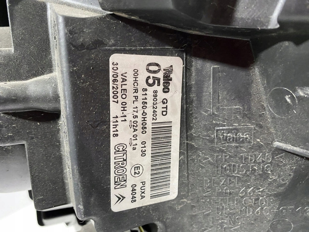 Frontscheinwerfer Citroën C1 81150-0H050 Links Scheinwerfer Headlight SCH2581972411lm