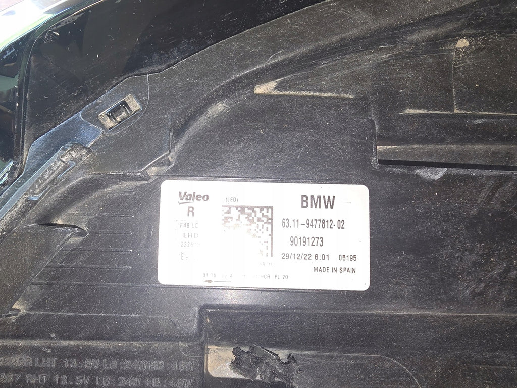 Frontscheinwerfer BMW X1 F48 947781202 9477812 Full LED Rechts Headlight SCH4302278268dm