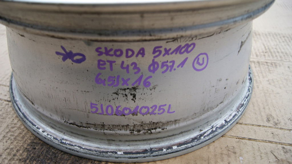 1x Alufelge 16 Zoll 6.5" 5x100 5J0601026L Skoda I Rim Wheel FEL9936493013at