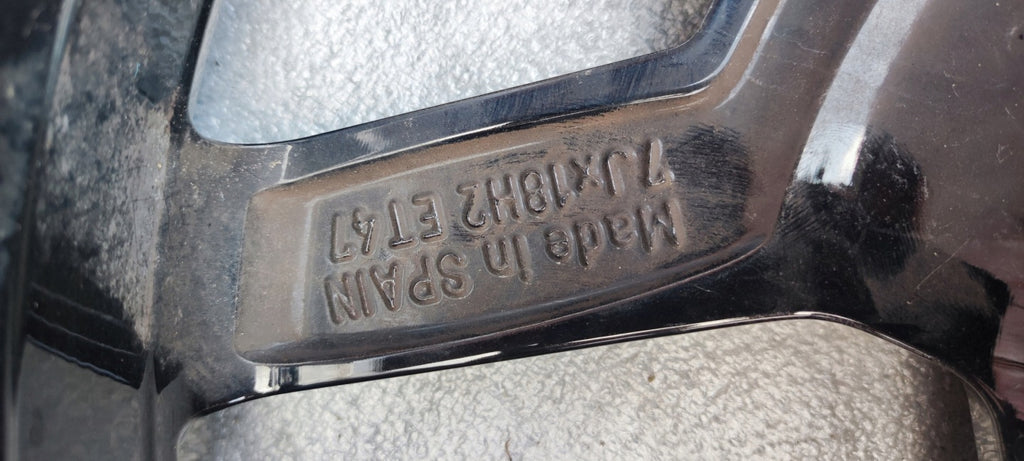 1x Alufelge 18 Zoll 7.0" 5x100 47ET Glanz Schwarz 6F9601025B Seat Arona FEL7025294056dk