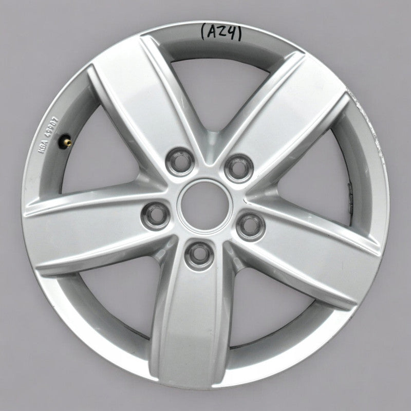 1x Alufelge 16 Zoll 6.5" 5x120 51ET Glanz Silber 7E0071496, KBA49907 VW Multivan