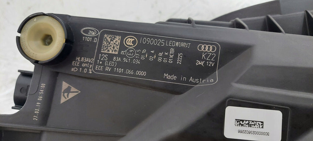 Frontscheinwerfer Audi Q3 83A941034 Full LED Rechts Scheinwerfer Headlight SCH5102346859pe