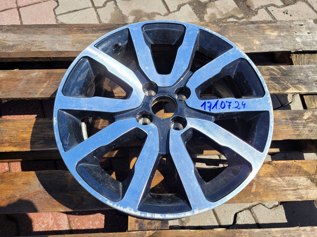 1x Alufelge 17 Zoll 7.0" 4x100 37ET Glanz Schwarz 403008869R, 403008622 Renault