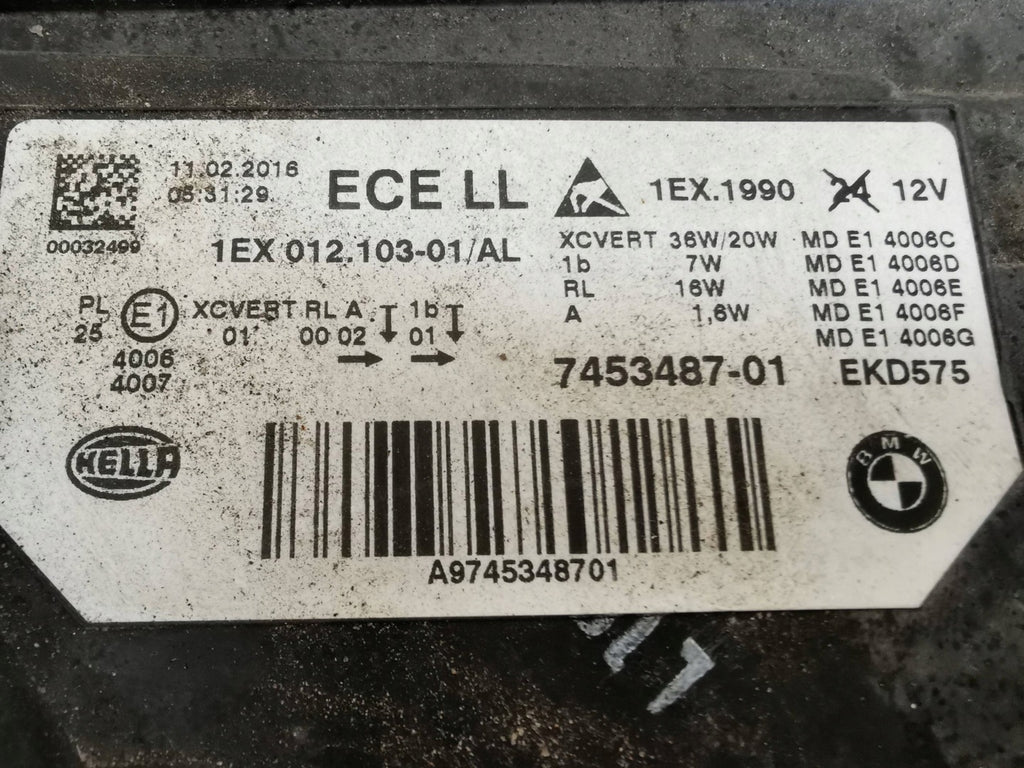 Frontscheinwerfer BMW 3 F30 F31 7453487-01 LED Links Scheinwerfer Headlight SCH9563128449zb