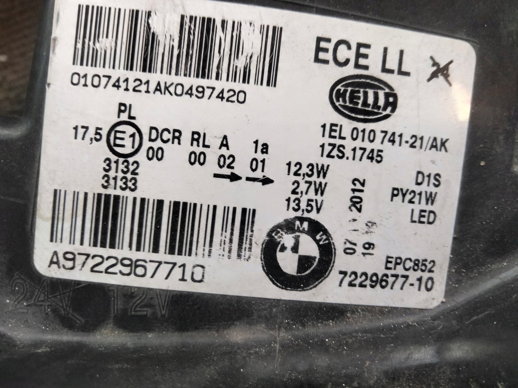 Frontscheinwerfer BMW 1 F21 F20 7229677-10 Xenon Links Scheinwerfer Headlight