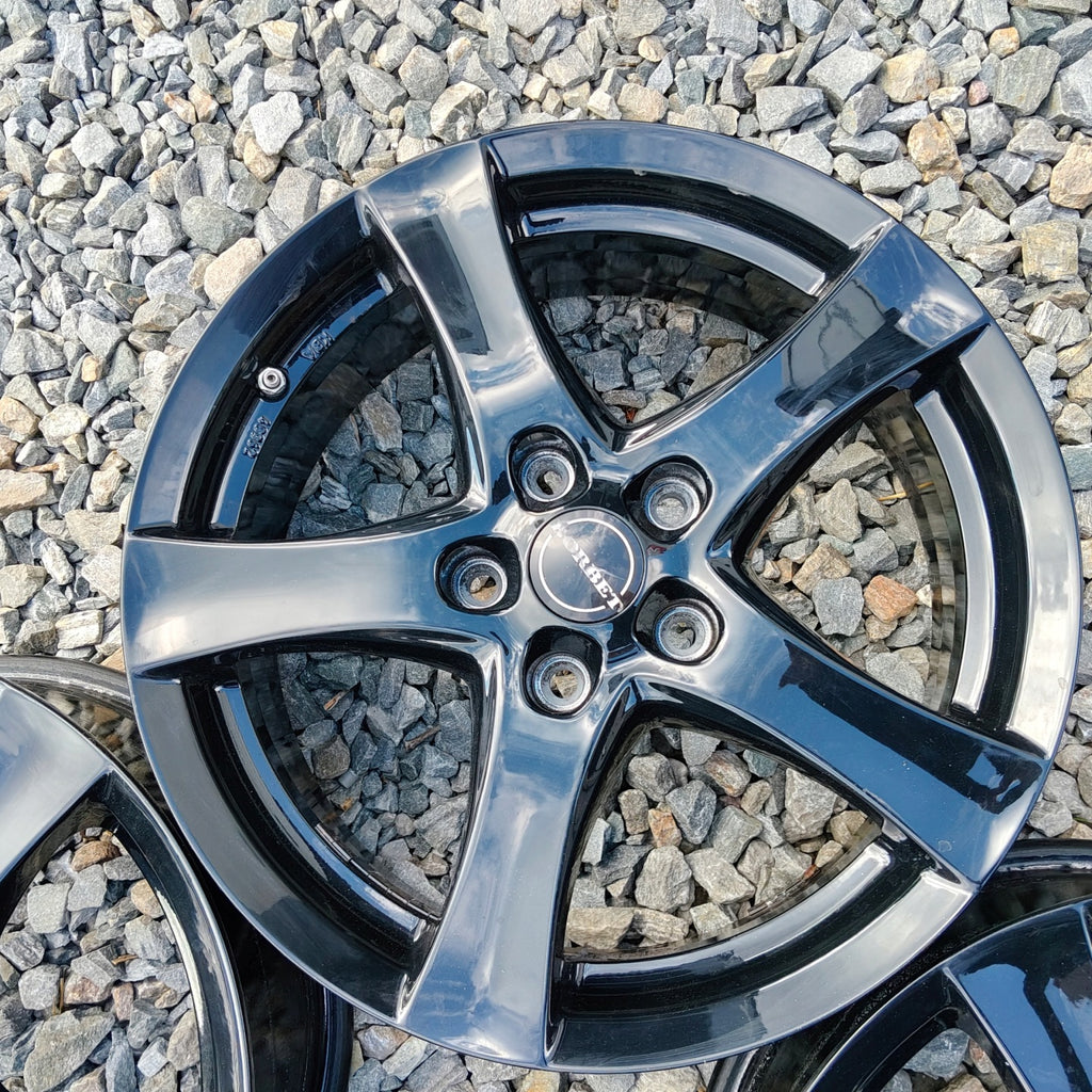4x Alufelge 17 Zoll 7.0" 5x114.3 50ET Glanz Schwarz KBA48362 Hyundai I Rim Wheel FEL6592339461um