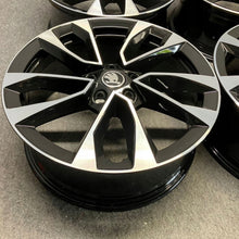 Laden Sie das Bild in den Galerie-Viewer, 4x Alufelge 18 Zoll 7.0" 5x112 45ET Glanz Schwarz 57A601025AS Skoda Karoq FEL8088326267jr
